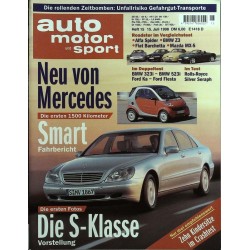 auto motor & sport Heft 15 / 15 Juli 1998 - Die S-Klasse