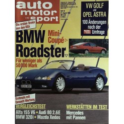 auto motor & sport Heft 18 / 21 August 1992 - BMW Roadster