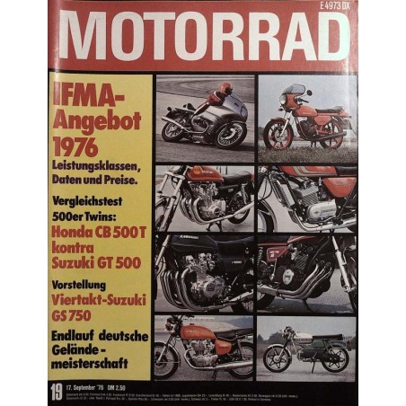 Das Motorrad Nr.19 / 17 September 1976 - IFMA Angebote