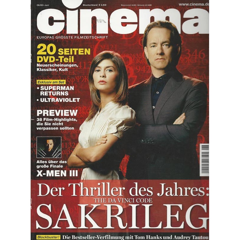 CINEMA 6/06 Juni 2006 - Sakrileg