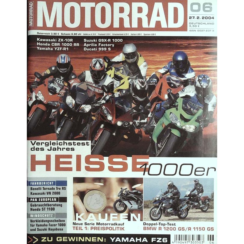 Das Motorrad Nr.6 / 27 Februar 2004 - Heisse 1000er