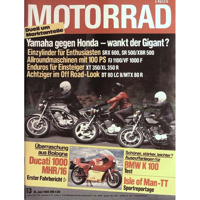 Das Motorrad Nr.13 / 19 Juni 1985 - Duell um Marktanteile