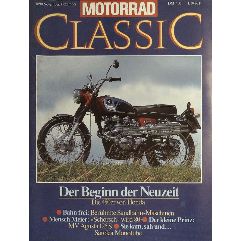 Motorrad Classic 6/90 - November/Dezember 1990 - Die 450er von Honda