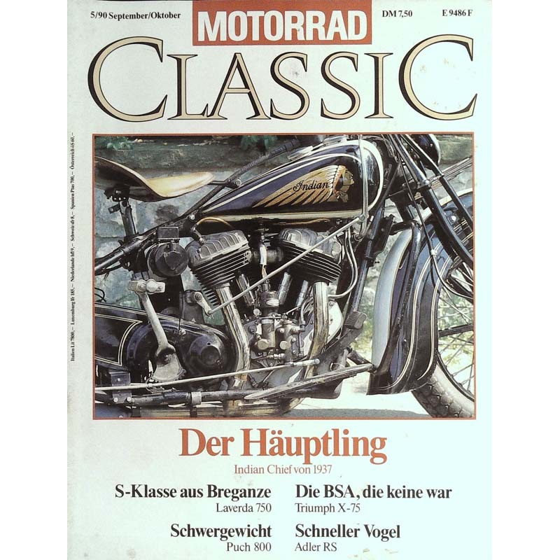 Motorrad Classic 5/90 - Sept./Okt. 1990 - Indian Chief von 1937