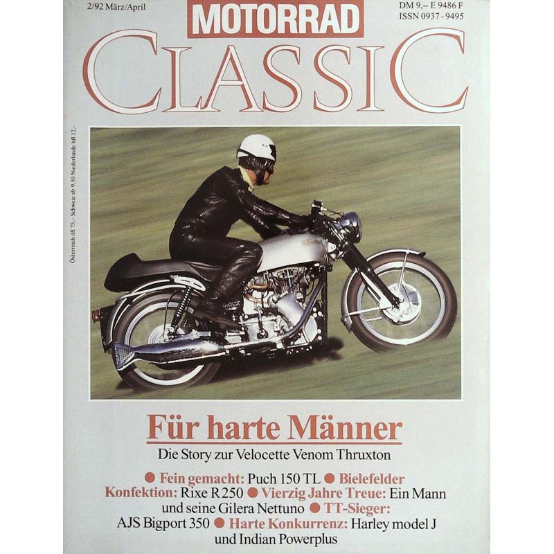 Motorrad Classic 2/92 - März/April 1992 - Velocette Venom Thruxton