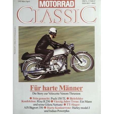 Motorrad Classic 2/92 - März/April 1992 - Velocette Venom Thruxton