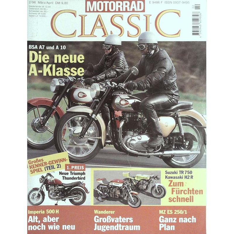 Motorrad Classic 2/96 - März/April 1996 - Die neue A-Klasse