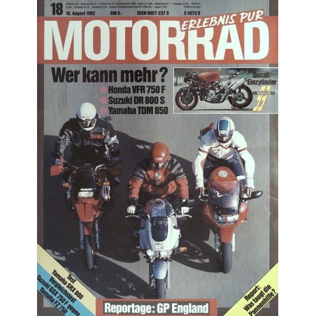 Das Motorrad Nr.18 / 15 August 1992 - Wer kann mehr?