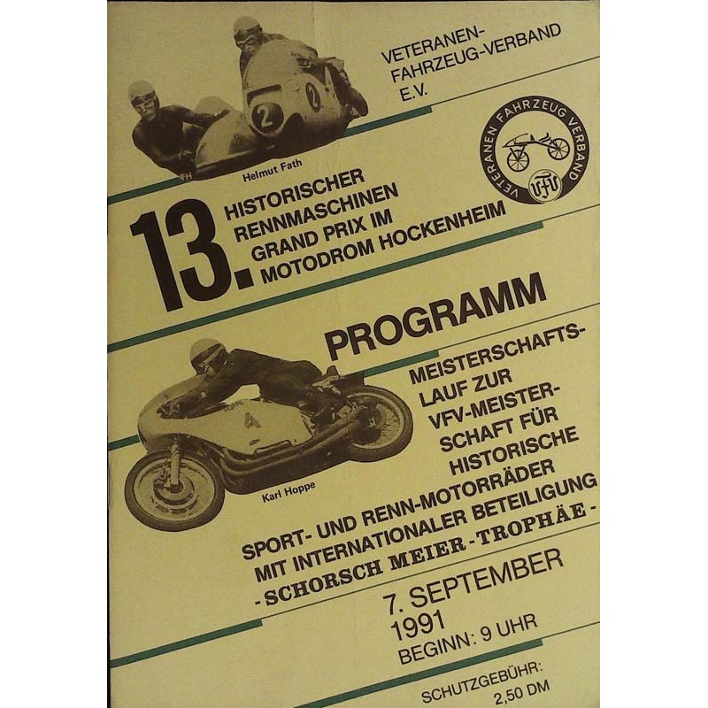 13. Historische Rennmaschinen Grand Prix / 7 September 1991
