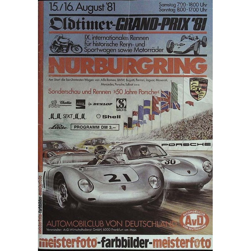 Oldtimer Grand Prix / 15 und 16. August 1981 Nürburgring