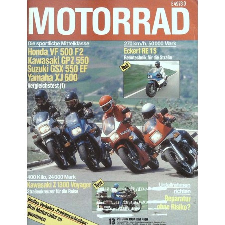 Das Motorrad Nr.13 / 20 Juni 1984 - Die sportliche Mittelklasse