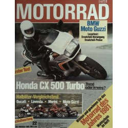 Das Motorrad Nr.22 / 28 Oktober 1981 - Honda CX 500 Turbo