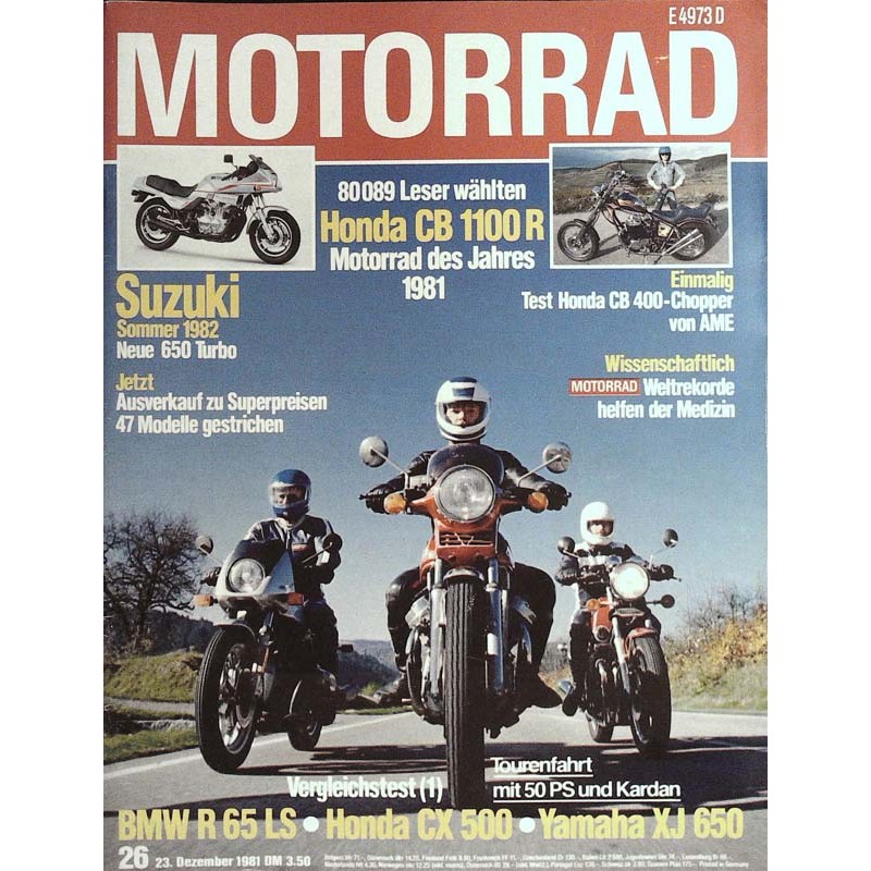 Das Motorrad Nr.26 / 23 Dezember 1981 - Tourenfahrt mit 50 PS