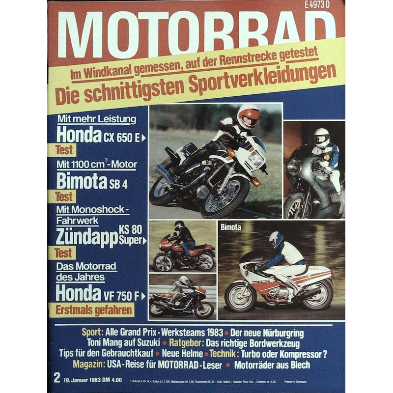 Das Motorrad Nr.2 / 19 Januar 1983 - Sportverkleidungen