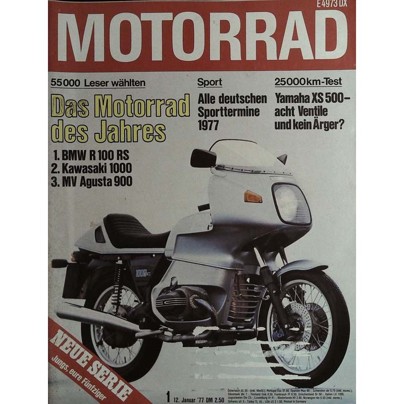 Das Motorrad Nr.1 / 12 Januar 1977 - Das Motorrad des Jahres