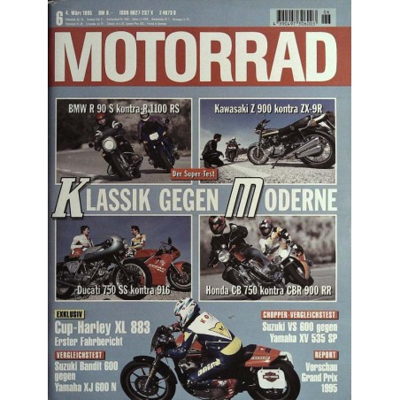 Das Motorrad Nr.6 / 4 März 1995 - Klassik gegen Moderne