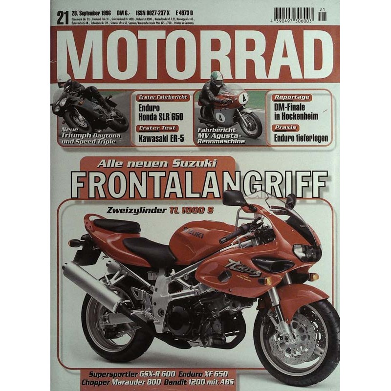 Das Motorrad Nr.21 / 28 September 1996 - Suzuki TL 1000 S