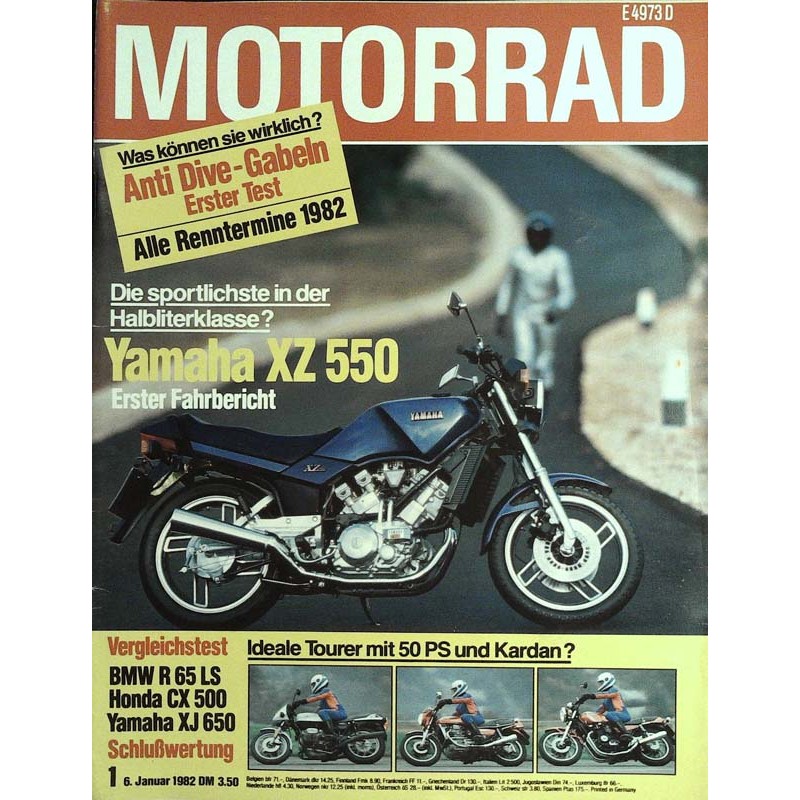 Das Motorrad Nr.1 / 6 Januar 1982 - Yamaha XZ 550