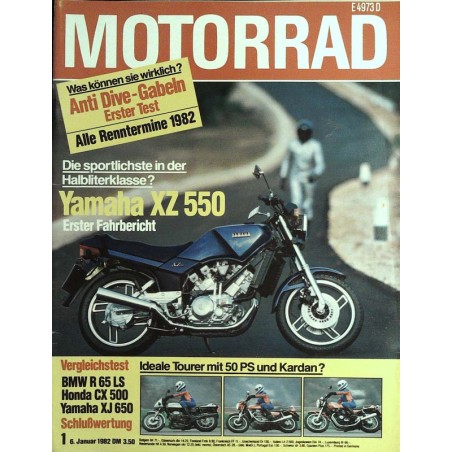 Das Motorrad Nr.1 / 6 Januar 1982 - Yamaha XZ 550