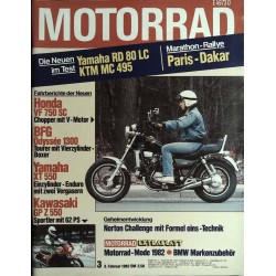 Das Motorrad Nr.3 / 3 Februar 1982 - Honda VF 750 SC