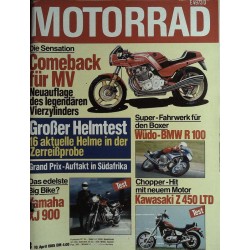 Das Motorrad Nr.8 / 10 April 1985 - Comeback für MV