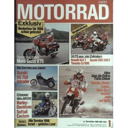 Das Motorrad Nr.1 / 30 Dezember 1985 - Moto Guzzi V75