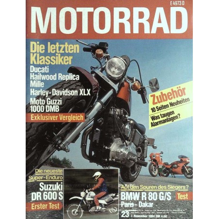 Das Motorrad Nr.23 / 7 November 1984 - Die letzten Klassiker