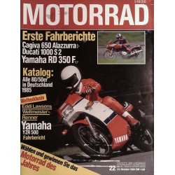 Das Motorrad Nr.22 / 24 Oktober 1984 - Yamaha YZR 500