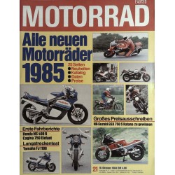 Das Motorrad Nr.21 / 10 Oktober 1984 - Alle neuen Motorräder
