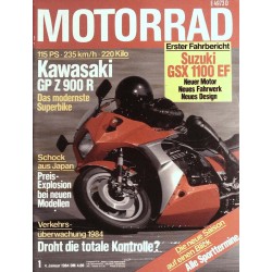 Das Motorrad Nr.1 / 4 Januar 1984 - Kawasaki GP Z 900 R