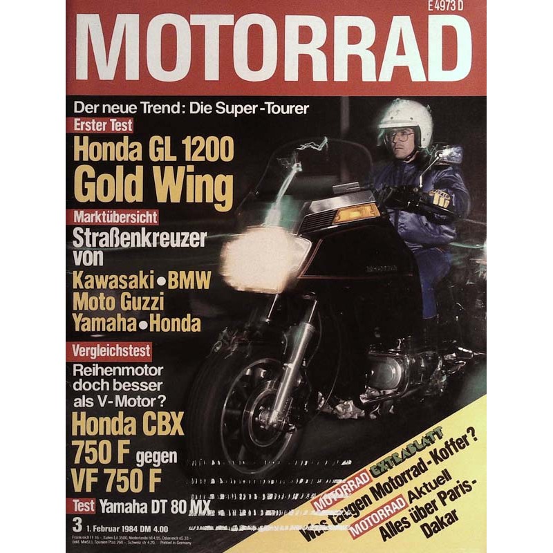 Das Motorrad Nr.3 / 1 Februar 1984 - Honda GL 1200 Gold Wing