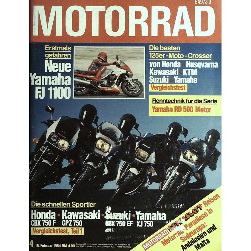 Das Motorrad Nr.4 / 15 Februar 1984 - Die schnellen Sportler