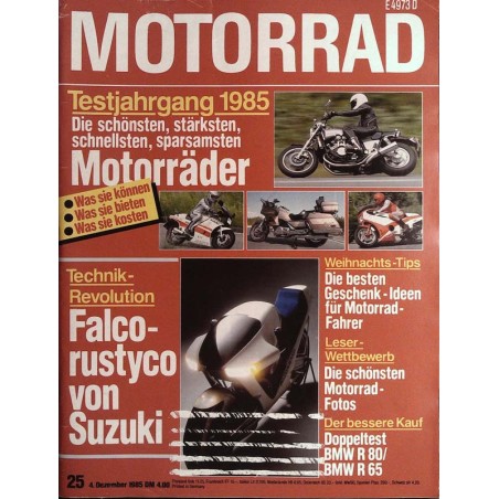 Motorrad Nr.25 / 4 Dezember 1985 - Falco-Rustyco Suzuki