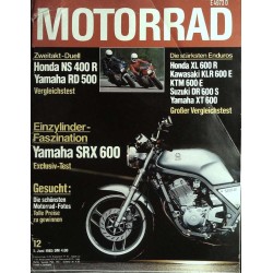 Das Motorrad Nr.12 / 5 Juni 1985 - Yamaha SRX 600