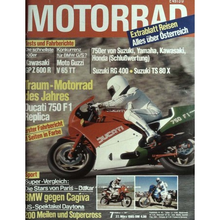 Motorrad Nr.7 / 27 März 1985 - Ducati 750 F 1 Replica