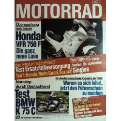 Das Motorrad Nr.20 / 25 September 1985 - Honda VFR 750 F