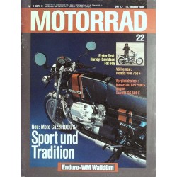 Das Motorrad Nr.22 / 14 Oktober 1989 - Moto Guzzi 1000 S