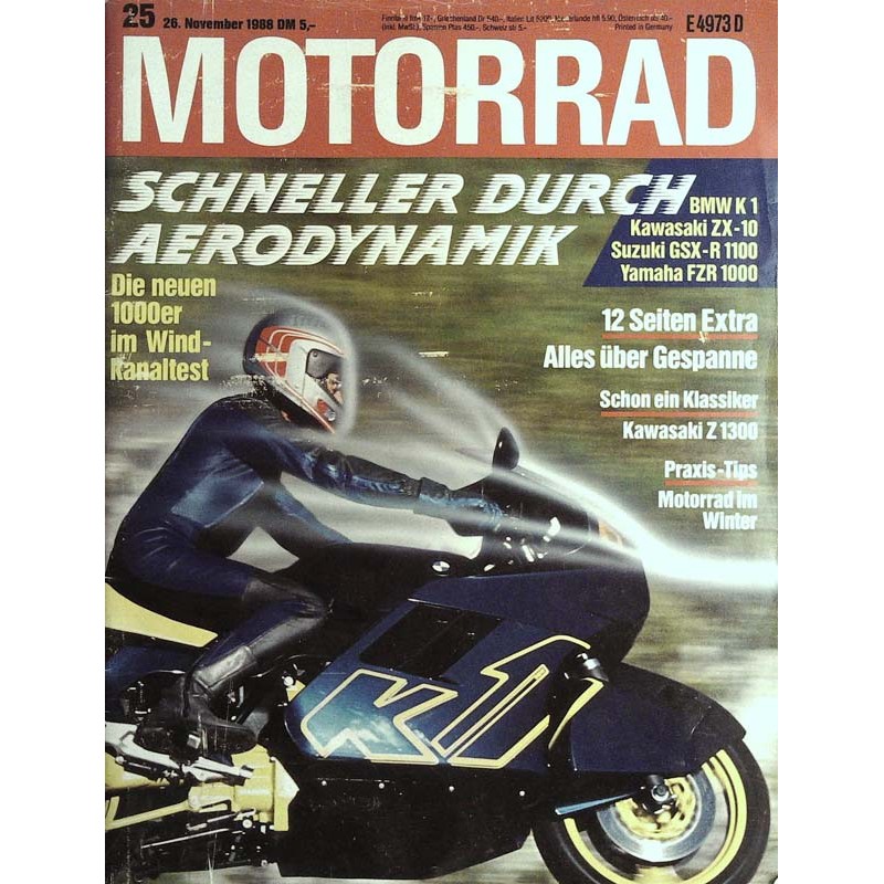 Das Motorrad Nr.25 / 26 November 1988 - Aerodynamik