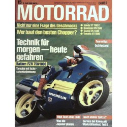 Das Motorrad Nr.15 / 9 Juli 1988 - Bakker-FZR 750/1000