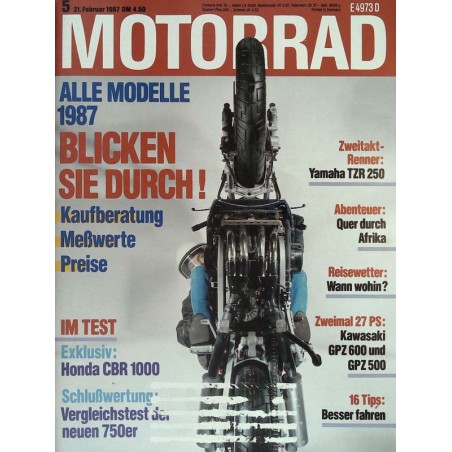 Motorrad Nr.5 / 21 Februar 1987 - Blicken Sie durch!