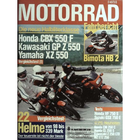 Das Motorrad Nr.8 / 14 April 1982 - Die neue Halbliterklasse