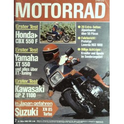 Das Motorrad Nr.7 / 31 März 1982 - Suzuki XN 85 Turbo