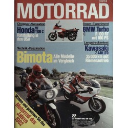 Das Motorrad Nr.22 / 27 Oktober 1982 - Bimota