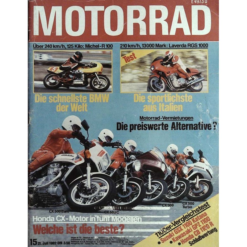 Das Motorrad Nr.15 / 21 Juli 1982 - Welche ist die beste?