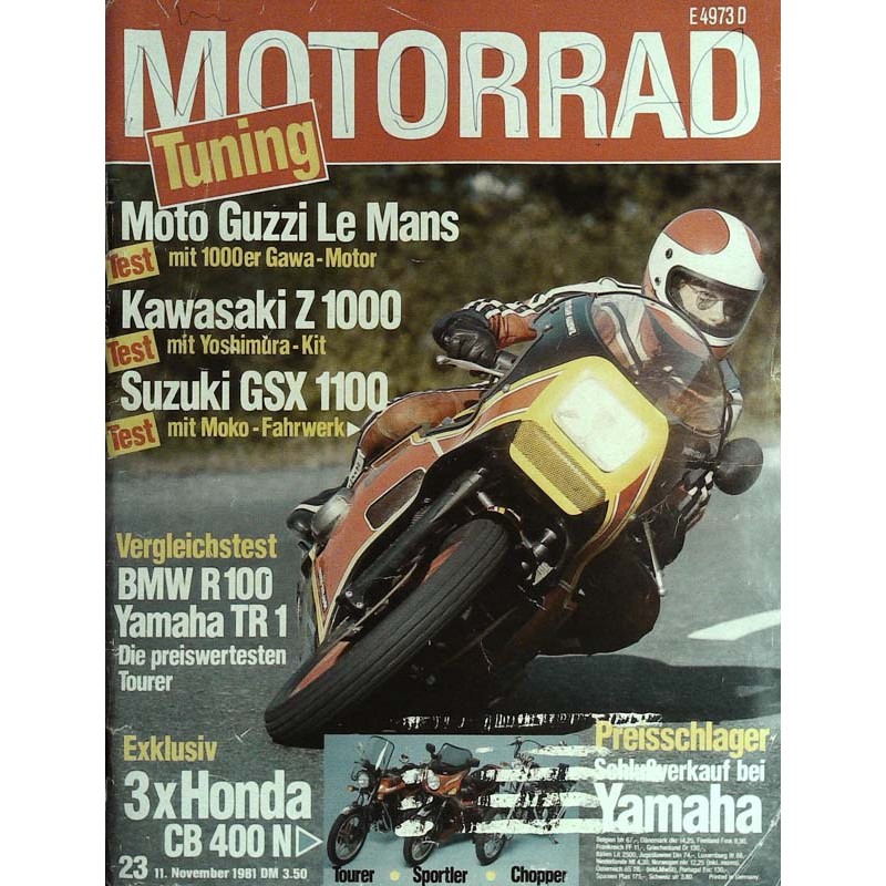 Das Motorrad Nr.23 / 11 November 1981 - Suzuki GSX 1100