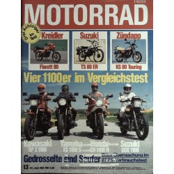 Motorrad Nr.13 / 24 Juni 1981 - Vier 1100er im Vergleichstest