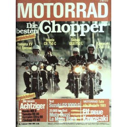 Das Motorrad Nr.4 / 18 Februar 1981 - Die besten Chopper