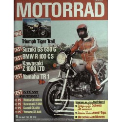 Das Motorrad Nr.9 / 29 April 1981 - Test Yamaha TR 1