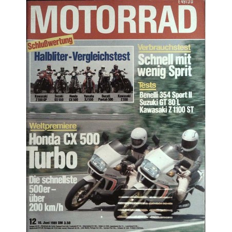 Motorrad Nr.12 / 10 Juni 1981 - Honda CX 500 Turbo