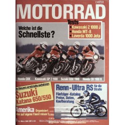 Motorrad Nr.6 / 18 März 1981 - Welche ist die Schnellste?